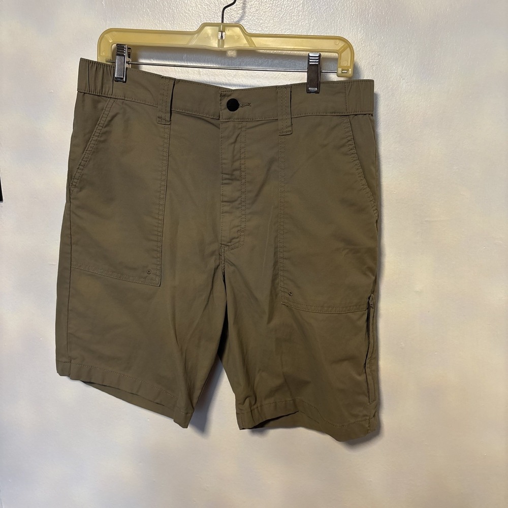 Wrangler ATG Shorts Mens 34 Canvas Beige All Terrain Gear Fishing Hiking Outdoor